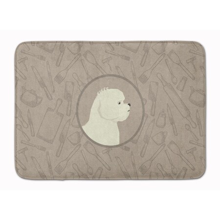 Carolines Treasures Bichon Frise in the Kitchen Machine Washable Memory Foam Mat CK2168RUG